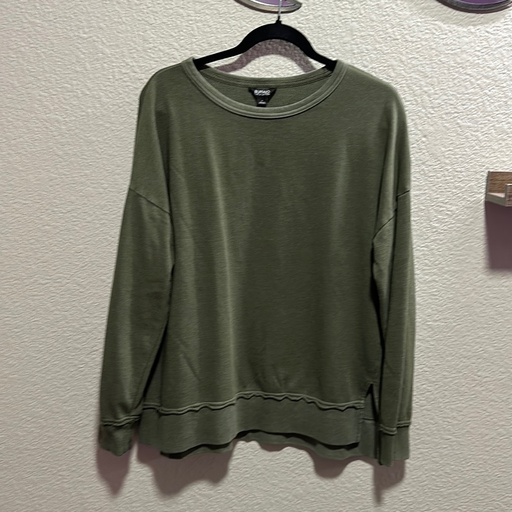 Olive green lightweight sweatshirt